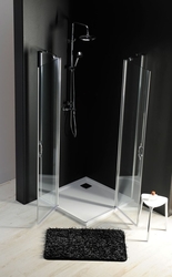 ONE sprchové dveře s pevnou částí 1000 mm, čiré sklo