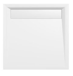 POLYSAN ARENA sprchová vanička z litého mramoru se záklopem, čtverec 90x90x4cm, bílá (71601)