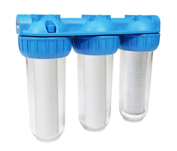 Vodní DONNER SET TRIO 3 STUPŇOVÁ FILTRACE (AKTIVNÍ UHLÍK BLOK) s filtry PP10 -10mcr, 1mcr, aktivní uhlík blok