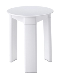 AQUALINE TRIO koupelnová stolička, průměr 33x40 cm, bílá (2072)
