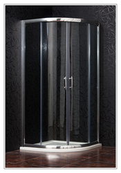 ARTTEC Sprchový kout čtvrtkruhový BRILIANT 80 x 80 x 198 cm čiré sklo s vaničkou z litého mramoru STONE
