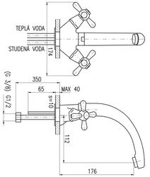 ARTTEC ROCAS - Baterie umyvadlová stojánková s otočným ústím (BAT00279)