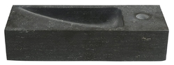 SAPHO BLOK kamenné umývátko 38x8x14 cm, antracit (2401-31)