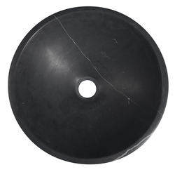 SAPHO BLOK kamenné umyvadlo průměr 40 cm, černý Marquin, matný (2401-35)