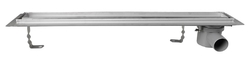 AQUALINE PAVINO Nerezový sprchový kanálek s roštem pro dlažbu, 760x140x92 mm (2710-80)