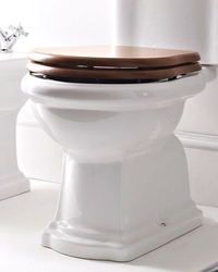 RETRO WC sedátko, dřevo masiv, ořech/bronz