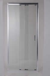 3-dílné sprchové dveře do niky MELIDE, BARVA rámu - Chrom/Leštěný hliník (ALU), Rozměr A - 100 cm, Směr zavírání - Univerzální Levé / Pravé, Výplň - Čiré bezpečnostní sklo - 5 mm