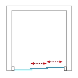 3-dílné sprchové dveře do niky MELIDE, BARVA rámu - Chrom/Leštěný hliník (ALU), Rozměr A - 100 cm, Směr zavírání - Univerzální Levé / Pravé, Výplň - Čiré bezpečnostní sklo - 5 mm