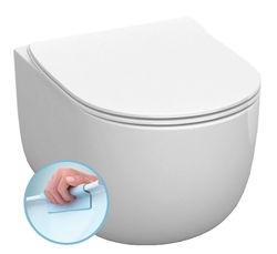 KERASAN FLO závěsná WC mísa, Rimless, 37x54 cm, bílá (311101)
