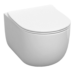 FLO závěsná WC mísa, Rimless, 37x54 cm, bílá