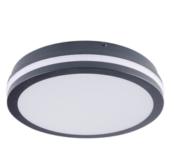 KANLUX - BENO stropní LED svítidlo pr.260x55mm, 24W, černá grafit (33341)