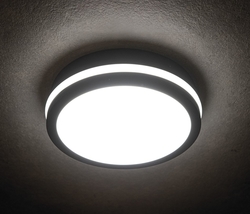 BENO stropní LED svítidlo pr.260x55mm, 24W, černá grafit