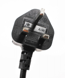 Jet Dryer Napájecí kabel - UK vidlice BS1363 (Type G) / bez konektoru, pouze kabel 3x 1,25" -černý