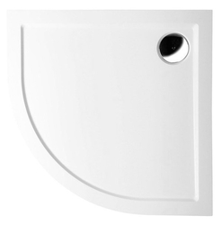 POLYSAN - SERA sprchová vanička z litého mramoru, čtvrtkruh 90x90x4cm, R550, bílá (41511)