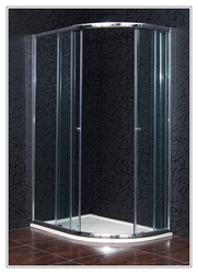 ARTTEC Sprchový kout čtvrtkruhový KLASIK 110 x 80 cm chinchilla sklo