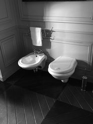 KERASAN RETRO WC sedátko Soft Close, černá mat/chrom (108831)