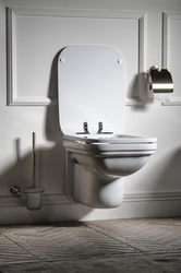 KERASAN WALDORF WC sedátko Soft Close, polyester, bílá/chrom (418801)