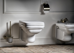 KERASAN WALDORF WC sedátko Soft Close, polyester, bílá/bronz (418601)
