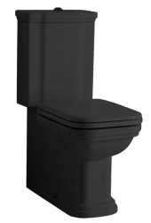 KERASAN WALDORF WC kombi mísa 40x68cm, spodní/zadní odpad, černá mat (411731)