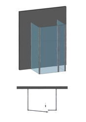 ARTTEC MOON E6 - Sprchový kout nástěnný grape 86 - 91 x 86,5 - 88 x 195 cm