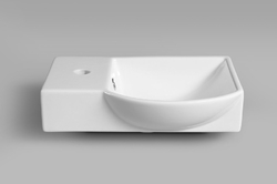 LITOS keramické umývátko levé, 45x32 cm, bílá