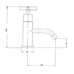 Reitano Rubinetteria  AXIA stojánkový umyvadlový ventil, chrom (512)