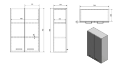 AQUALINE ZOJA/KERAMIA FRESH skříňka horní 50x76x23cm, bílá (51302)