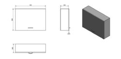 AQUALINE - ZOJA/KERAMIA horní skříňka výklopná 70x50x20cm, dub platin (52364)