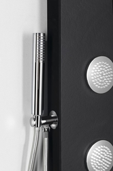 SPIRIT ROUND termostatický sprchový panel nástěnný, 250x1550mm, černá