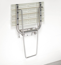SAPHO Sklopné sprchové sedátko s opěrnou nohou, bílá (XH001)