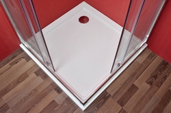 ARTTEC Sprchový kout čtvercový SMARAGD 90 x 90 x 198 cm čiré sklo s vaničkou z litého mramoru STONE