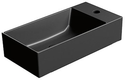 KUBE X keramické umyvadlo 50x25 cm, černá mat