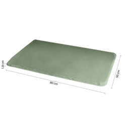 GEDY FUZZY koupelnová předložka, 50x80 cm, 100% polyester, protiskluz, zelená (96FY508007)