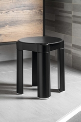 MARPLAST COLORED koupelnová stolička 37x39x37cm, ABS, černá mat (A56013)