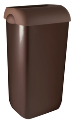 MARPLAST COLORED odpadkový koš nástěnný s víkem 23l, ABS, hnědá (A74201MA-1)