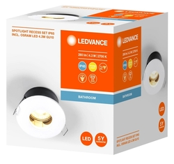 LEDVANCE SPOTLIGHT koupelnové podhledové svítidlo, GU10, 4,3W, 230V, IP65, bílá (AC3146900ZS)