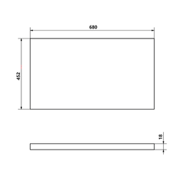 AQUALINE ALTAIR deska pod umyvadlo 68x45,2 cm, dub emporio (AI870)