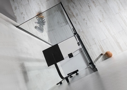 ALTIS LINE BLACK boční stěna 800mm, čiré sklo, výška 2000mm, sklo 8mm