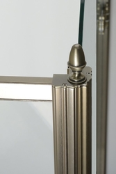 ANTIQUE sprchové dveře otočné, 900mm, pravé, ČIRÉ sklo, bronz