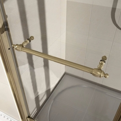 ANTIQUE sprchové dveře otočné, 800mm, levé, ČIRÉ sklo, bronz