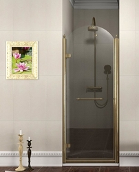 GELCO ANTIQUE sprchové dveře otočné, 900mm, levé, ČIRÉ sklo, bronz (GQ1290LC)