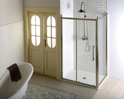 GELCO ANTIQUE sprchové dveře posuvné,1100mm, ČIRÉ sklo, bronz (GQ4211C)