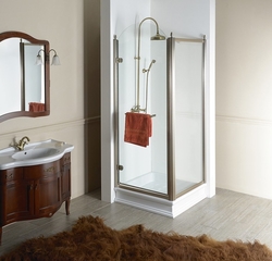GELCO ANTIQUE sprchové dveře otočné, 800mm, levé, ČIRÉ sklo, bronz (GQ1280LC)