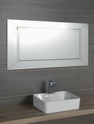 ARAK zrcadlo s lištami a fazetou 100x50cm