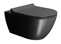 GSI PURA závěsná WC mísa, Swirlflush, 55x36 cm, černá dual-mat (881526)