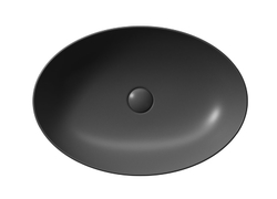 GSI - PURA umyvadlo na desku 60x42 cm, černá mat (884226)