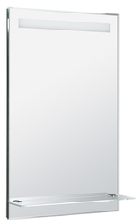AQUALINE - LED podsvícené zrcadlo 50x80cm, skleněná polička, kolíbkový vypínač (ATH52)