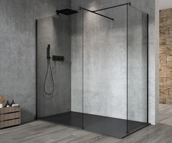 GELCO VARIO BLACK jednodílná sprchová zástěna k instalaci ke stěně, sklo nordic, 1100 mm (GX1511-06)