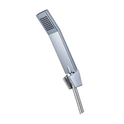 MEREO - Sprchová souprava, jednopolohová sprcha hranatá 4 x 7 cm, dvouzámková nerez hadice (CB465V)