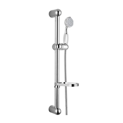 MEREO Sprchová souprava, pětipolohová sprcha, dvouzámková hadice, stavitelný držák, mýdlenka, plast/chrom (CB900A)